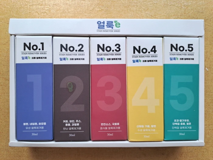 [미개봉] 엘타 의류 얼룩제거제 얼룩이 5종 세트(30ml x 5개입) 이미지
