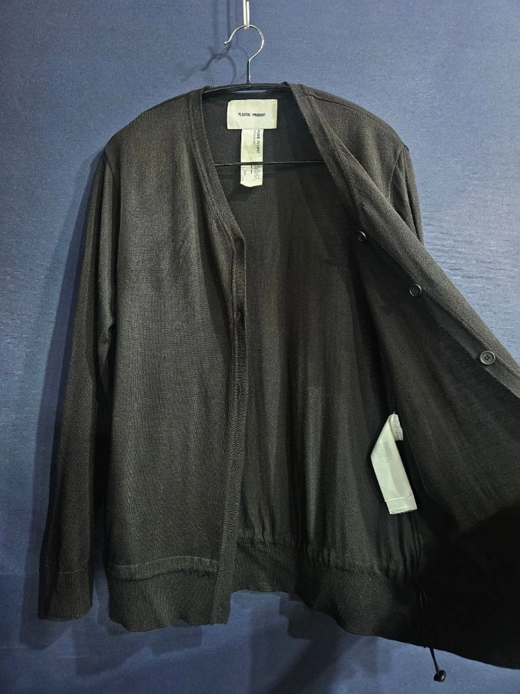플라스틱 프로덕트 블랙 남성 슬림핏 90~95 가디건 이미지