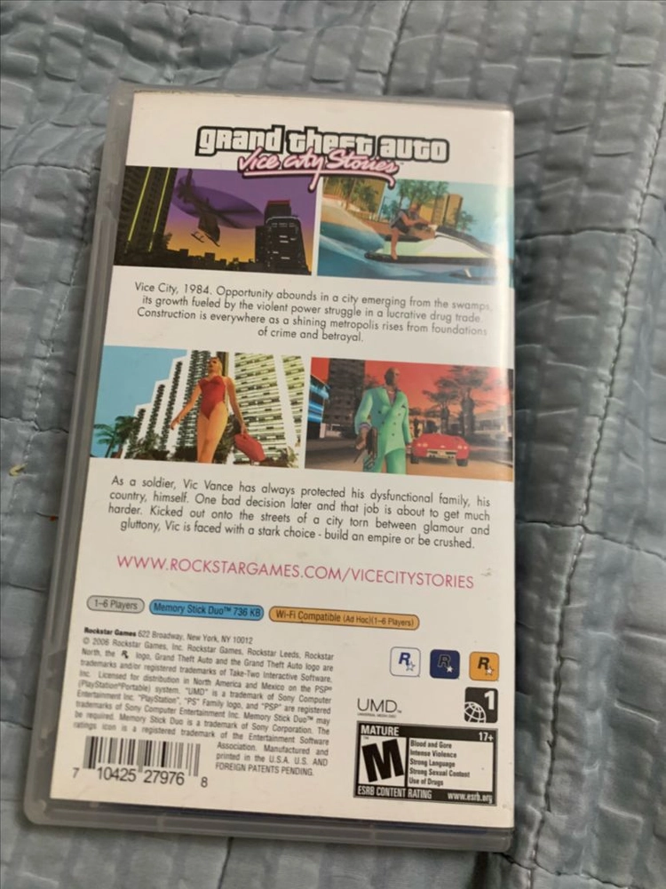 소니 PSP GTA 바이스 시티 스토리 (Grand Theft Auto: Vice City Stories) 북미판 이미지