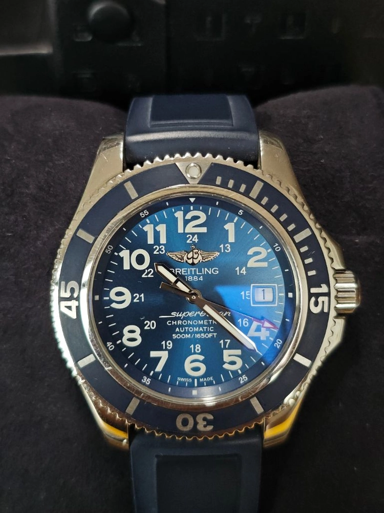브라이틀링 슈퍼오션2 마리나블루 42mm 청판 - 안심되는 중고거래