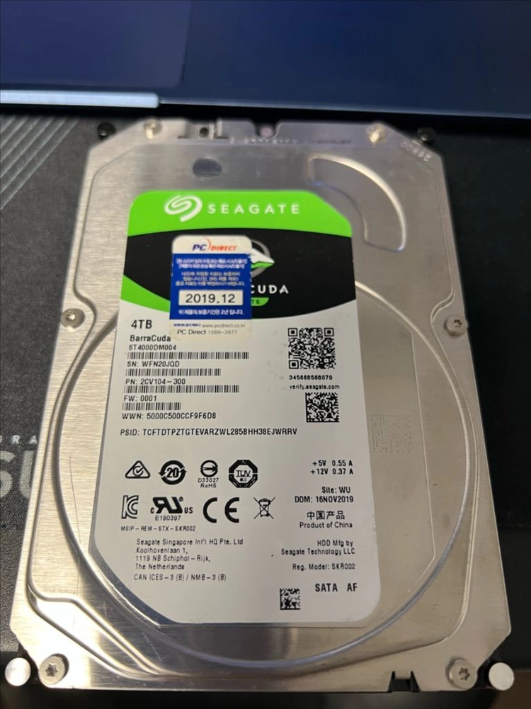 시게이트 바라쿠다 4tb hdd 2개 판매 이미지