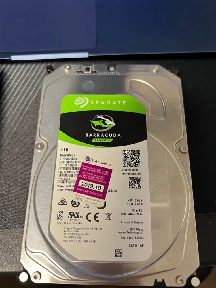 시게이트 바라쿠다 4tb hdd 2개 판매 이미지
