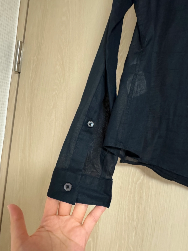 정품 버버리 아사면 블랙 가디건 셔츠 이미지