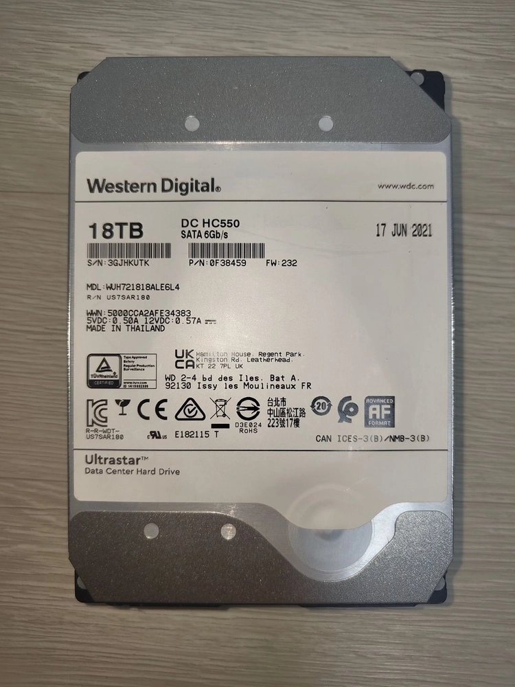 WD HC550 18TB HDD 하드디스크 판매합니다 - 안심되는 중고거래