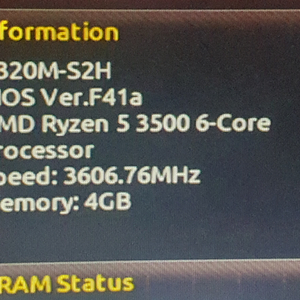 AMD 라이젠5 3500 와 Gigabyte a320m-s2h 이미지