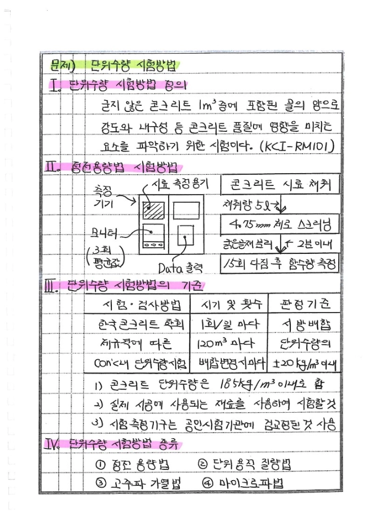 건축시공기술사 합격자 서브노트 판매 이미지