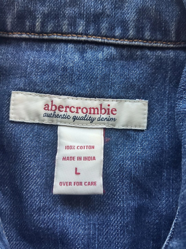ABERCROMBIE & FITCH 아베크롬비 여성용 L 데님 자켓 이미지