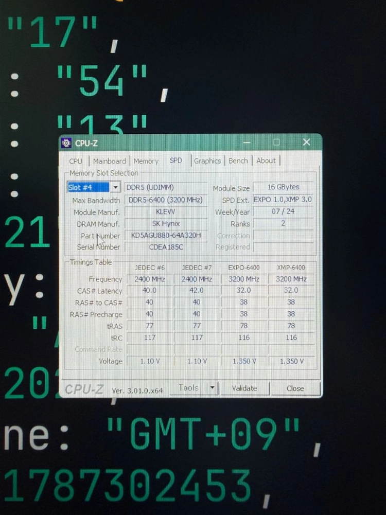 DDR5-6400 에센코어 Klevv BOLT V 32G AMD 이미지