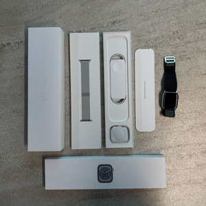 애플워치8(GPS+Cellular) 45mm 실버 스테인리스 풀박스 (정품 밀레니즈루프) 이미지