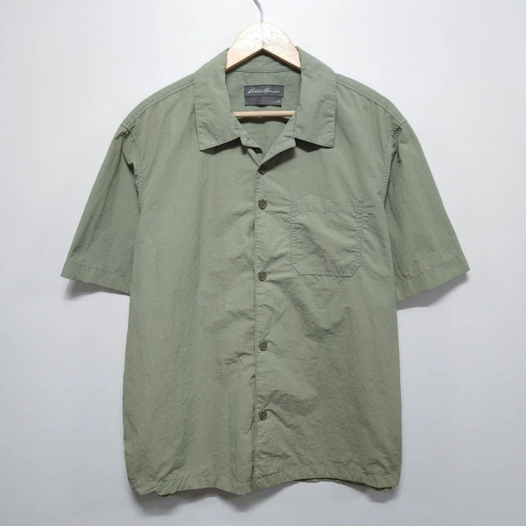 105 EDDIE BAUER 에디바우어 반팔 셔츠 나일론 바스락 오버핏 이미지