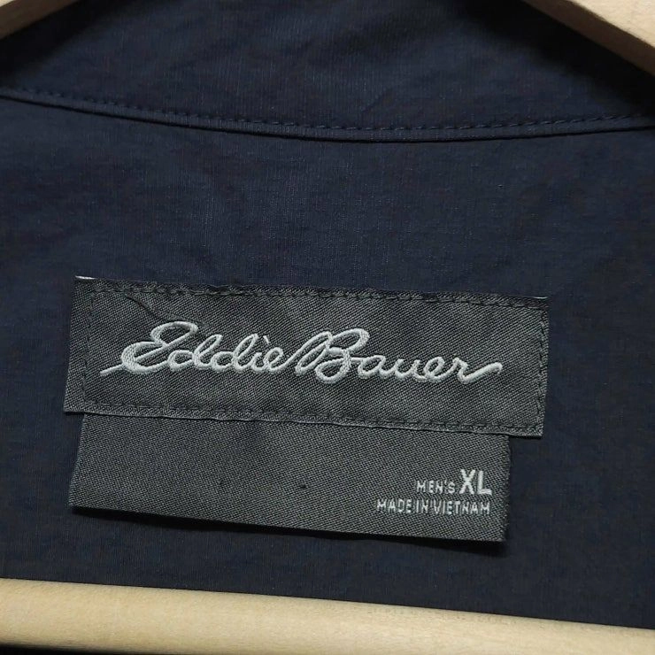 105 EDDIE BAUER 에디바우어 반팔 셔츠 나일론 바스락 오버핏 차콜그레이 이미지