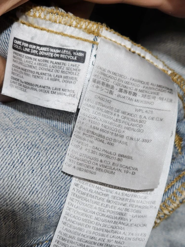 (95) 리바이스 청조끼 연청 데님 베스트 레드탭 이미지