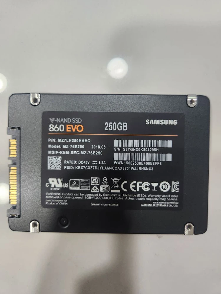 삼성 860evo 250gb ssd 이미지