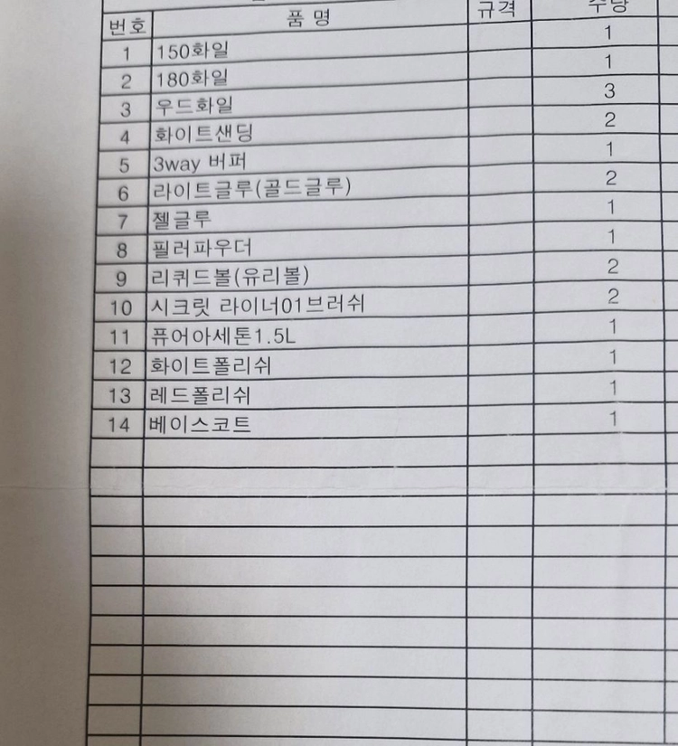 네일 국가고시 실기 재료 풀세트+@(동작50플러스센터) 이미지