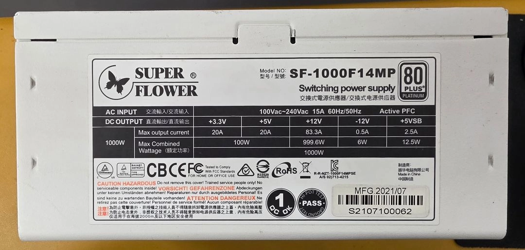 슈퍼플라워 SF-1000F14MP 파워 서플라이 1000W - 안심되는 중고거래