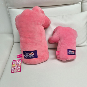 새제품 / 핑크팬더 주먹쿠션 45cm / 손에끼우는 왕주먹 쿠션 인형 이미지