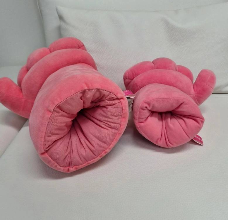 새제품 / 핑크팬더 주먹쿠션 45cm / 손에끼우는 왕주먹 쿠션 인형 이미지