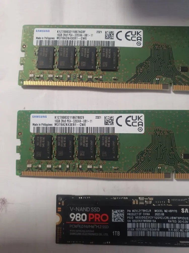 삼성 980 프로 ssd 1tb,p5 plus 1테라 삼성 ddr4 3200 16기가 4개 이미지