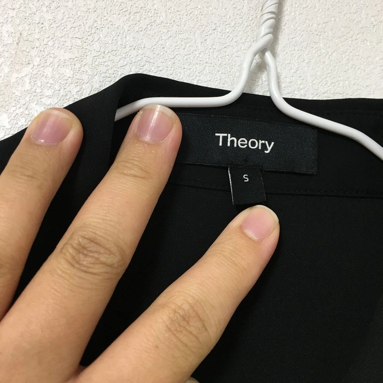 THEORY 띠어리 러플 실크 블라우스 S 이미지