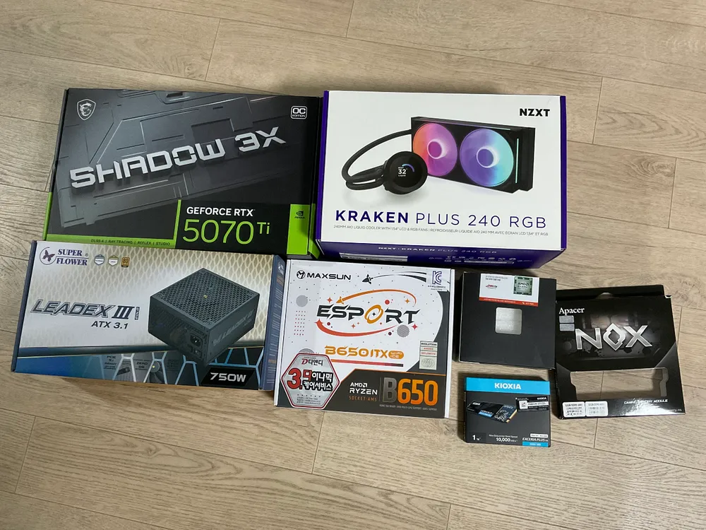 9800x3d / 5070ti 게이밍 pc 본체 이미지