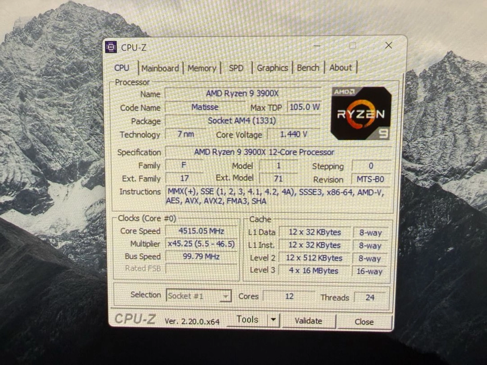 라이젠 9 3900x cpu amd 씨피유 이미지