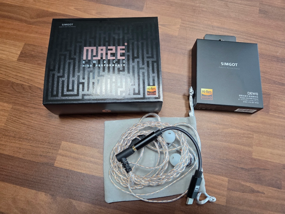 심갓 ew200 이어폰+dew0 dac 꼬다리 이미지
