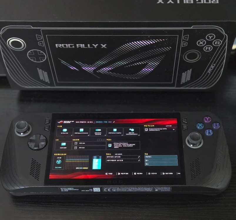 UMPC 흑갈리 로그알리 ASUS ROG ALLY X Z1E 24G SSD 256G 박스풀 이미지