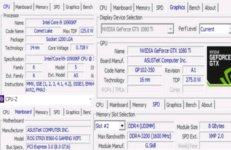 인텔 i9-10900KF + Rog Strix 1080 ti 게이밍 Asus PC 본체 롤 배그 발로란트 이미지