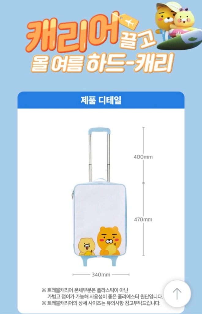 (새상품) 카카오프렌즈 베스킨라빈스 라이언 캐리어 이미지
