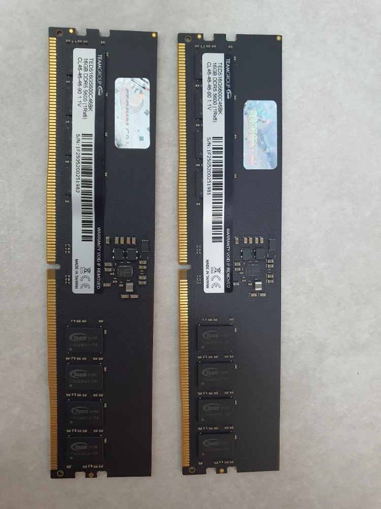 팀그룹 TeamGroup DDR5 5600 메모리 램 16GB 2개 세트 팝니다 이미지