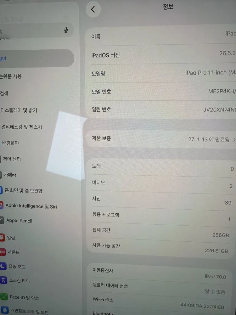 아이패드프로 11ㅇM5 256 셀룰러 이미지