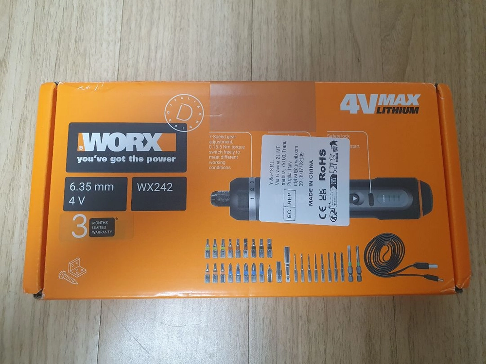 웍스 WX242 4V 전동 드라이버 세트 새제품 - 안심되는 중고거래