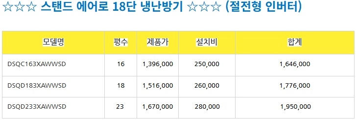 미개봉 캐리어 에어컨 냉난방기 6평~40평 기본설치포함 이미지