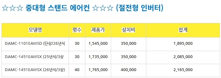 미개봉 캐리어 에어컨 냉난방기 6평~40평 기본설치포함 이미지