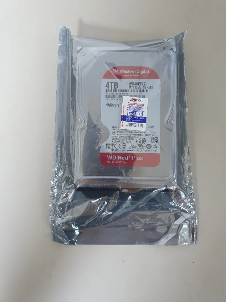 WD RED PLUS NAS HDD 하드디스크 4TB 새제품 이미지