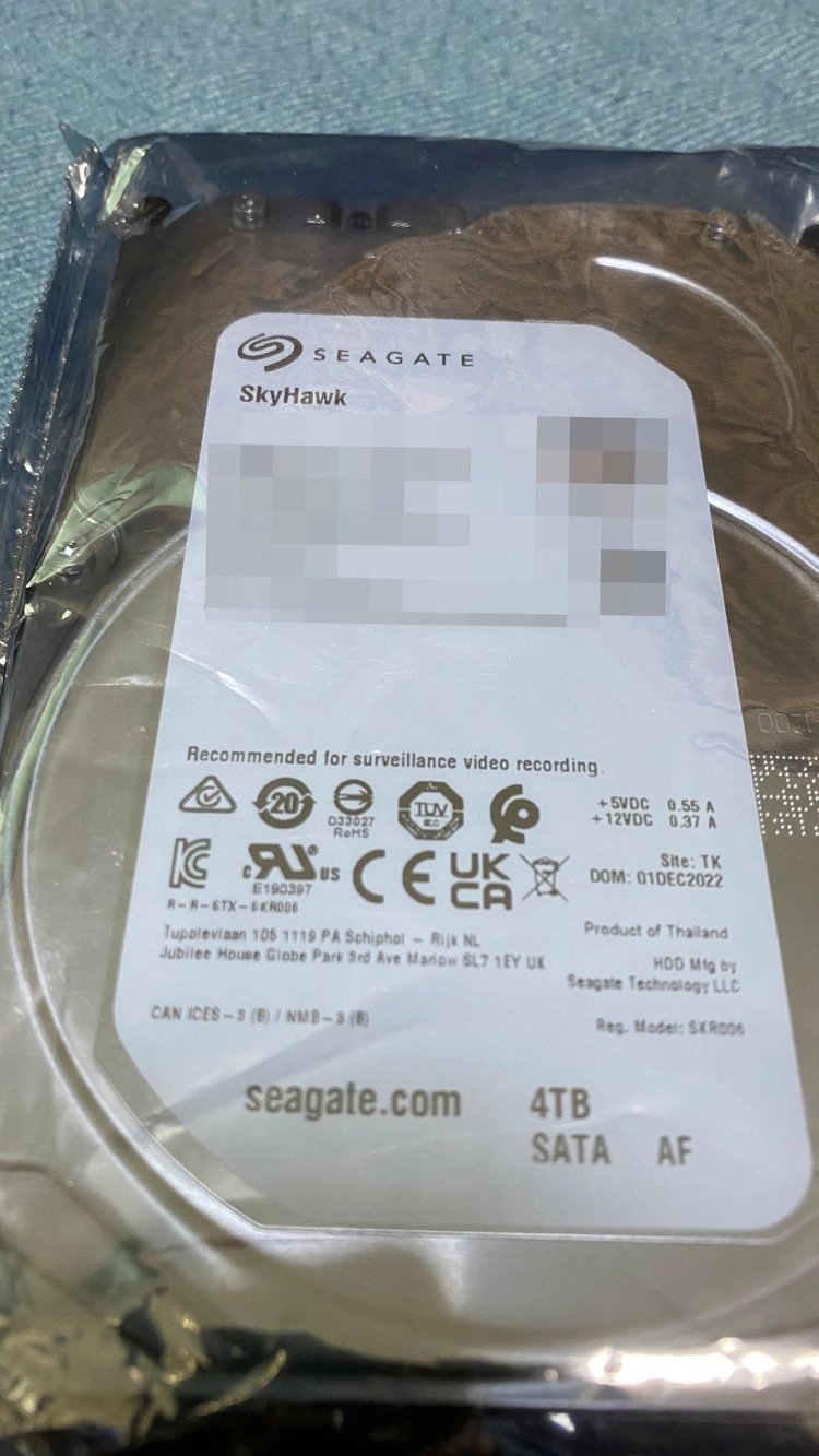 4TB HDD 미개봉 (CCTV용, 완전 새상품, 리퍼아님) 이미지