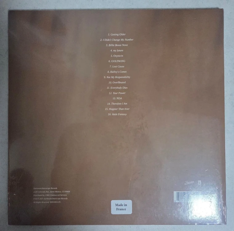 빌리 아이리시 LP HAPPIER THAN 이미지