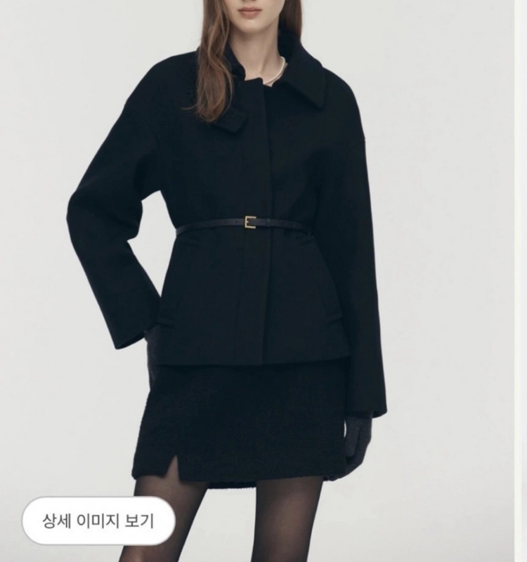 시에 튤리 핸드메이드 코트 블랙 이미지