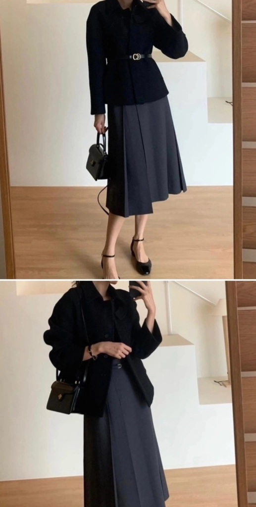 시에 튤리 핸드메이드 코트 블랙 이미지