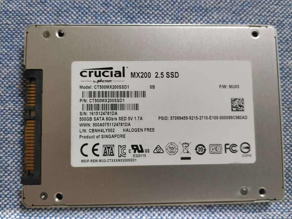 마이크론 Crucial MX200 (500GB) 이미지