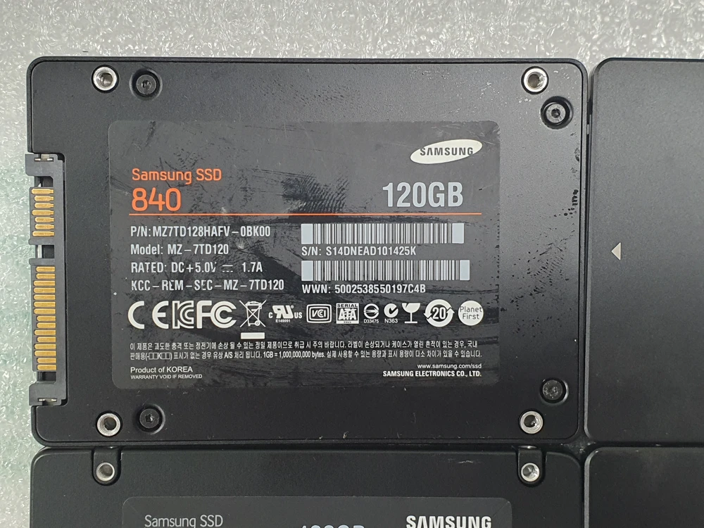 컴퓨터 저장장치 2.5인치 삼성 128GB 5가지 일괄 이미지
