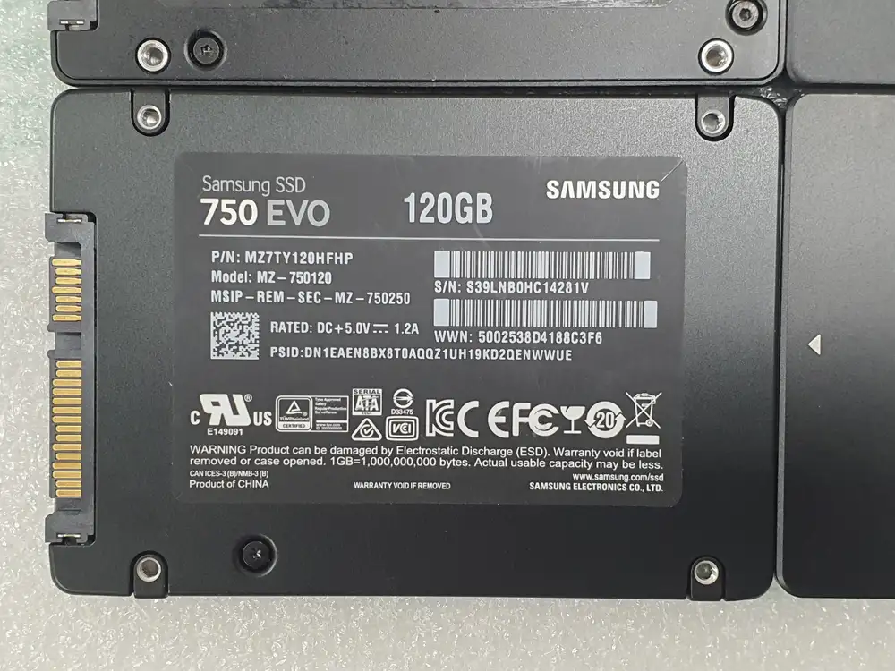 컴퓨터 저장장치 2.5인치 삼성 128GB 5가지 일괄 이미지