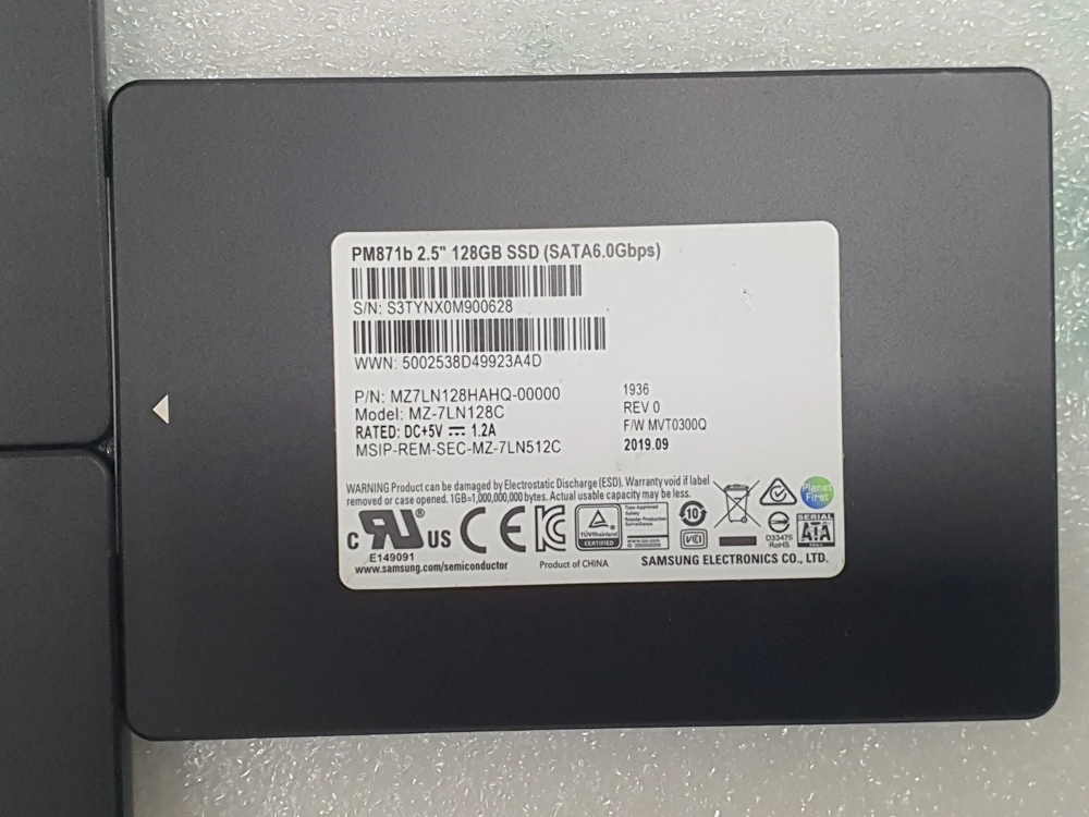 컴퓨터 저장장치 2.5인치 삼성 128GB 5가지 일괄 이미지