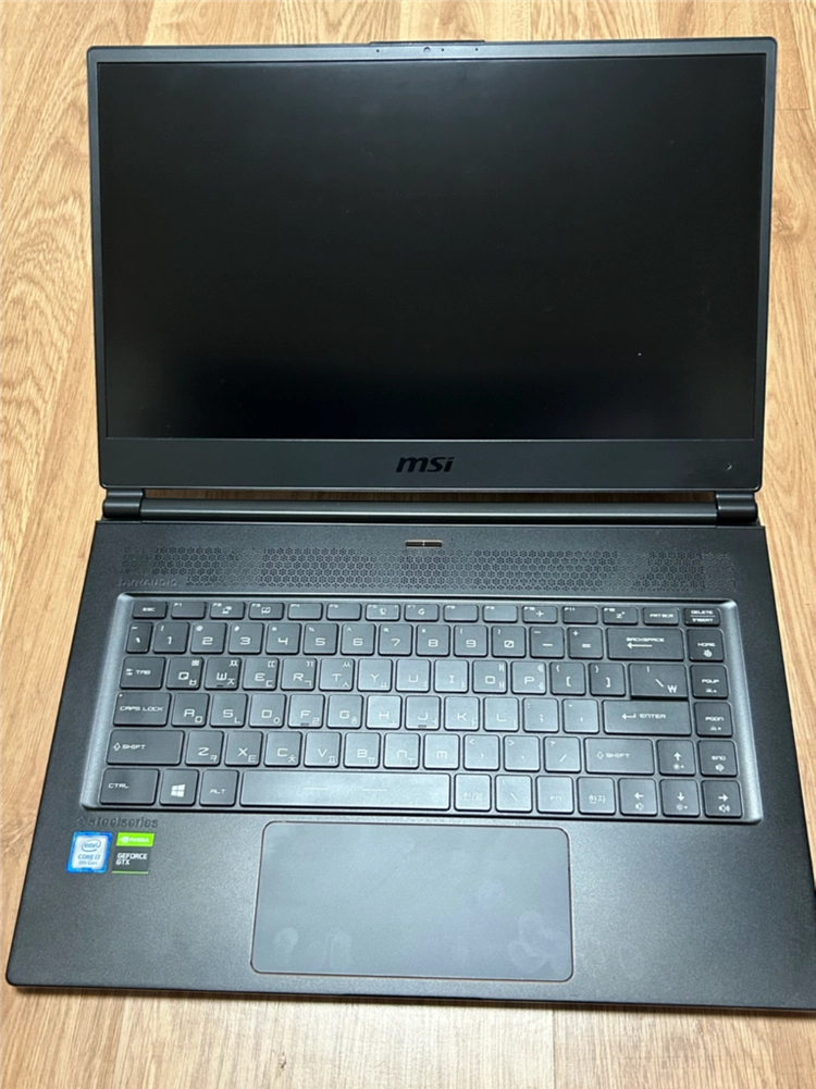 MSI GS65-9cd 15인치 i7-9세대 게이밍 노트북 그래픽 불량 부품용팜(램.ssd탈거) 이미지