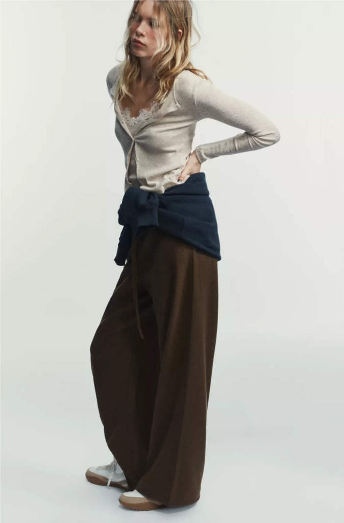 ZARA 자라 레이스 콤비 탑 재킷 (샌드 그레이 /L 사이즈) 이미지
