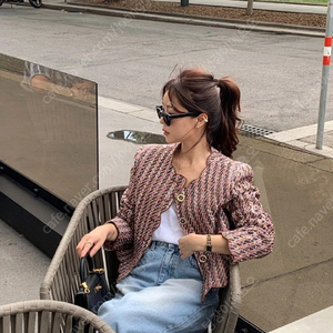 바이씨니 센트럴트위드자켓 핑크브라운 새상품판매 이미지