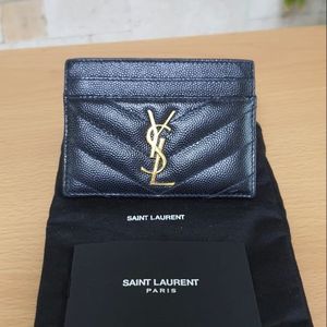 입생로랑 생로랑 카드지갑 금장 정품A급(감정O)구찌프라다루이비통디올고야드샤넬셀린느보테가버버리발렌시아가가방 이미지