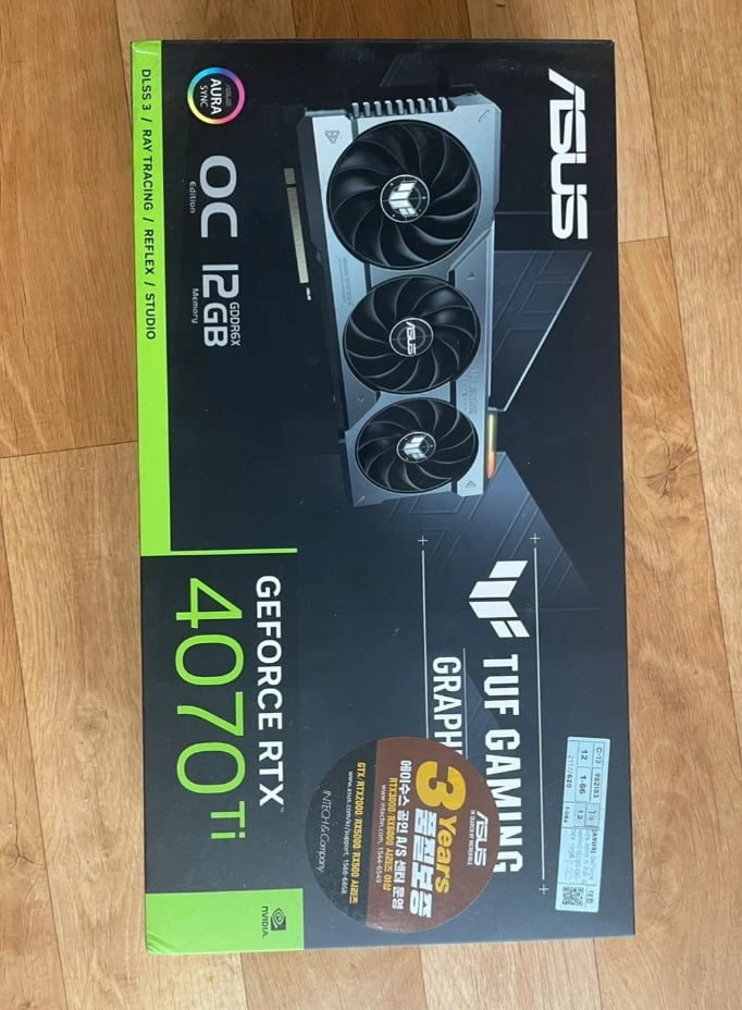 ASUS TUF Gaming RTX 4070 Ti 그래픽카드 - 안심되는 중고거래