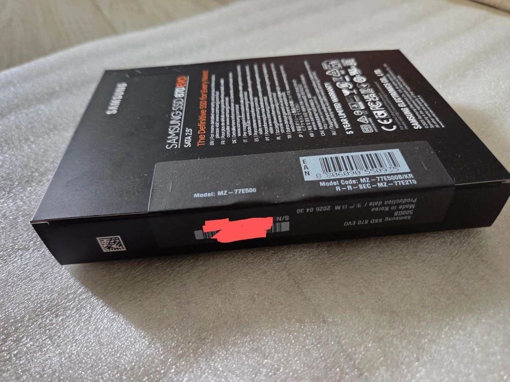 미개봉 신품 870EVO 500GB SSD (제조 26.04.30) SATA 2.5인치 메이드 인 코리아 이미지