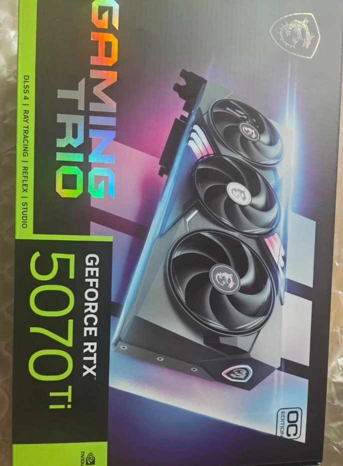 MSI RTX 5070 Ti 게이밍 트리오 미개봉 - 안심되는 중고거래